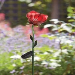 Smart Solar Red Rose Stake Light -Garden Furniture 39367 11943