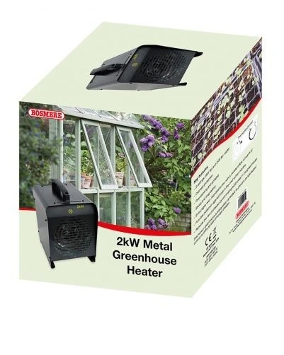 Bosmere 2kW Metal Greenhouse Heater IP24 1 Bosmere 2kW Metal Greenhouse Heater IP24