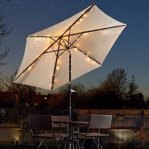 Smart Solar Parasol String Lights - 72 LED 1 Smart Solar Parasol String Lights - 72 LED