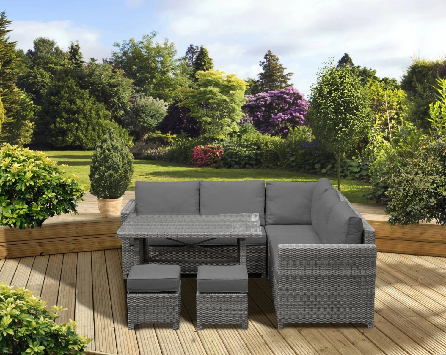 Harby Deluxe Corner High Back Dining Set 1 Harby Deluxe Corner High Back Dining Set