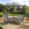 Pagoda Sienna 4 Seat Dining Set Including Parasol