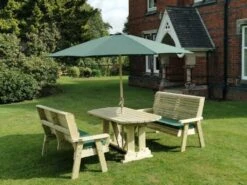 Churnet Valley Ergo 6 Seat Table Set - 3 X Benches 7 Churnet Valley Ergo 6 Seat Table Set - 3 X Benches -Garden Furniture 46802 2520