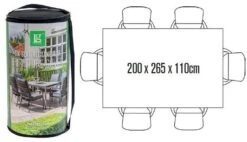 LG Outdoor DXCOV03 Deluxe Cover For 6 Seat Rectangular Dining Set - 110 X 170cm Table -Garden Furniture 46928 2315