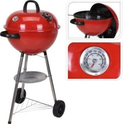 Koopman Vented Kettle Barbecue Red