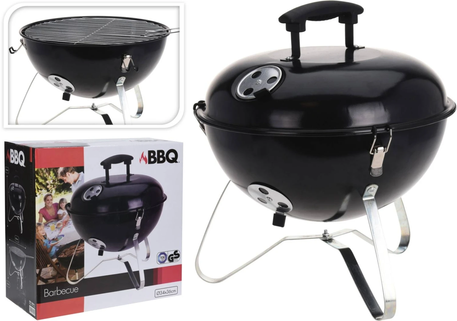 Koopman Vented Kettle Barbecue Black 1 Koopman Vented Kettle Barbecue Black