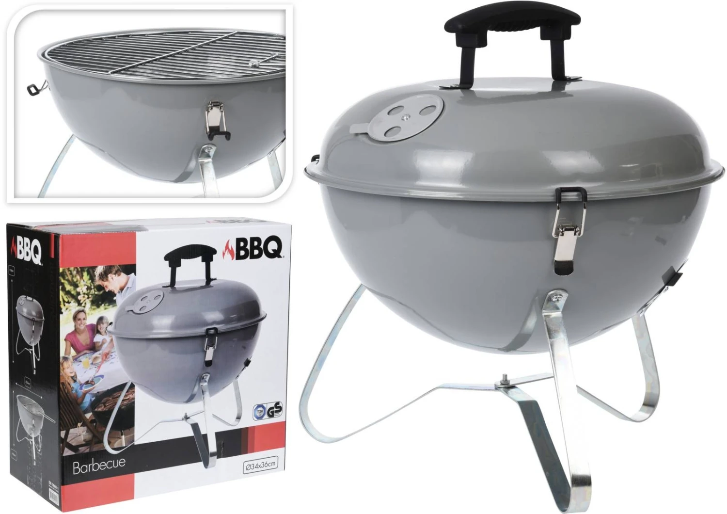 Koopman Vented Kettle Barbecue Grey 1 Koopman Vented Kettle Barbecue Grey