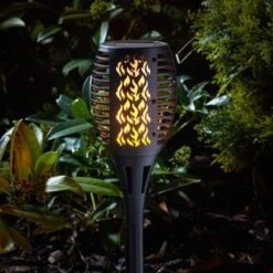 Smart Garden Solar Cool Flame Compact Torch Black 4 Piece Carry Pack