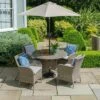 LG Outdoor Monaco Sand 4 Seat Dining Set And Parasol