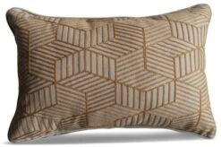 LG Outdoor Gold Striped Cubes 40x60cm Scatter Cushion