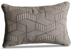 LG Outdoor Grey Striped Cubes 40x60cm Scatter Cushion